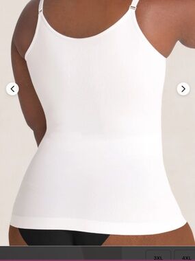 Shapermint Scoop Neck Cami - White - Size L + XL